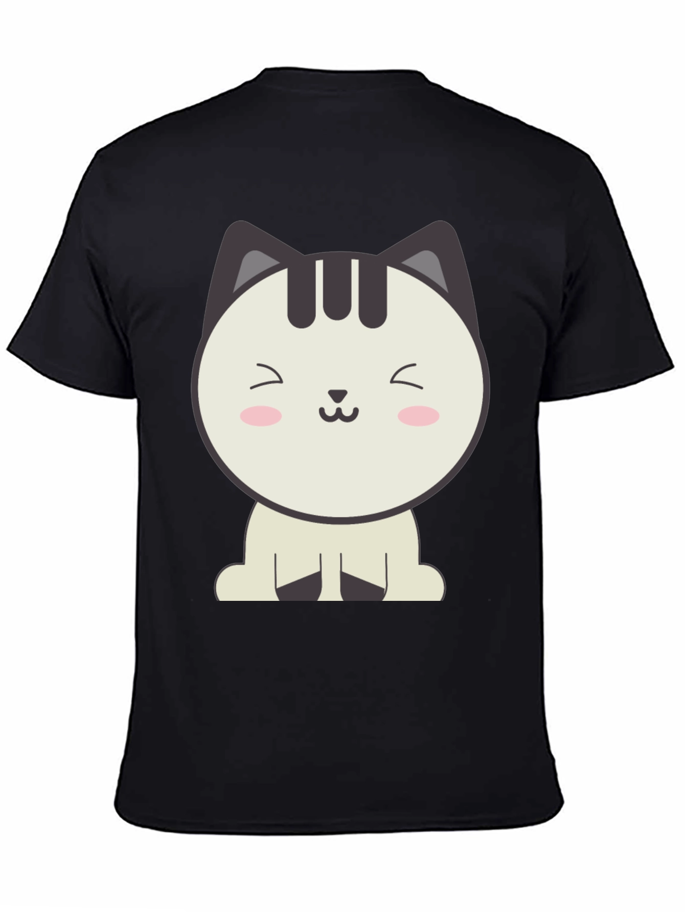 Cute Cartoon Cat Graphic T-Shirt