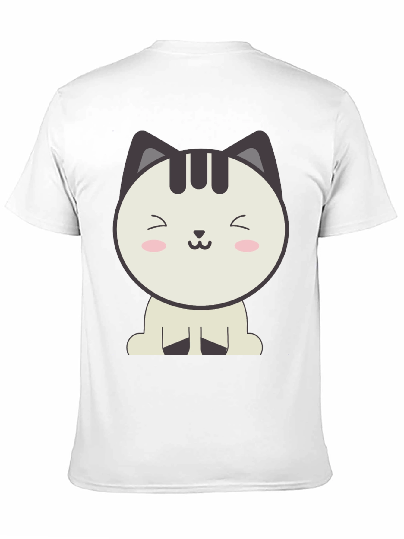 Cute Cartoon Cat Graphic T-Shirt