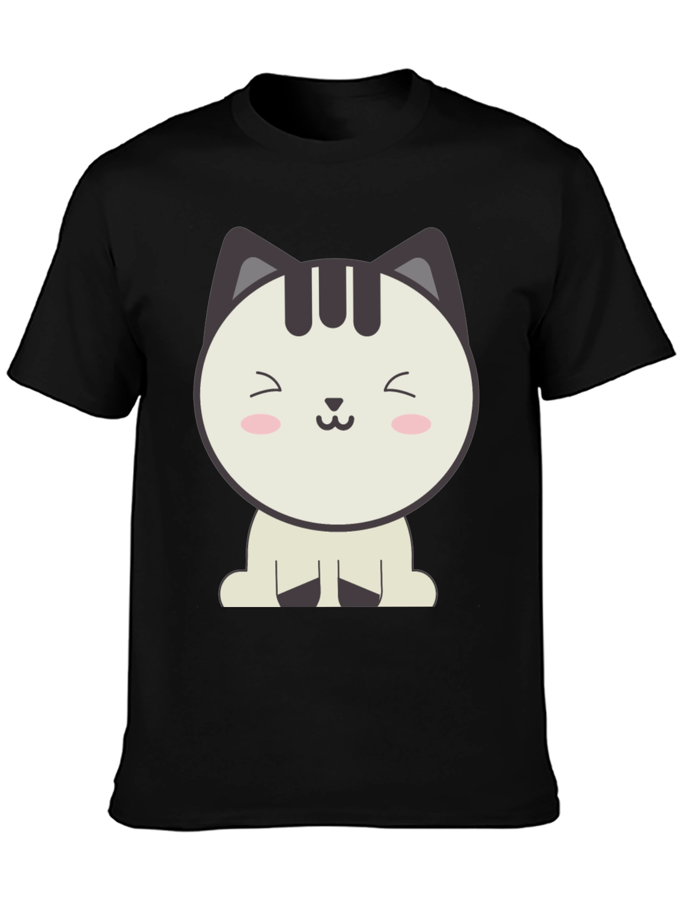 Cute Cartoon Cat Graphic T-Shirt