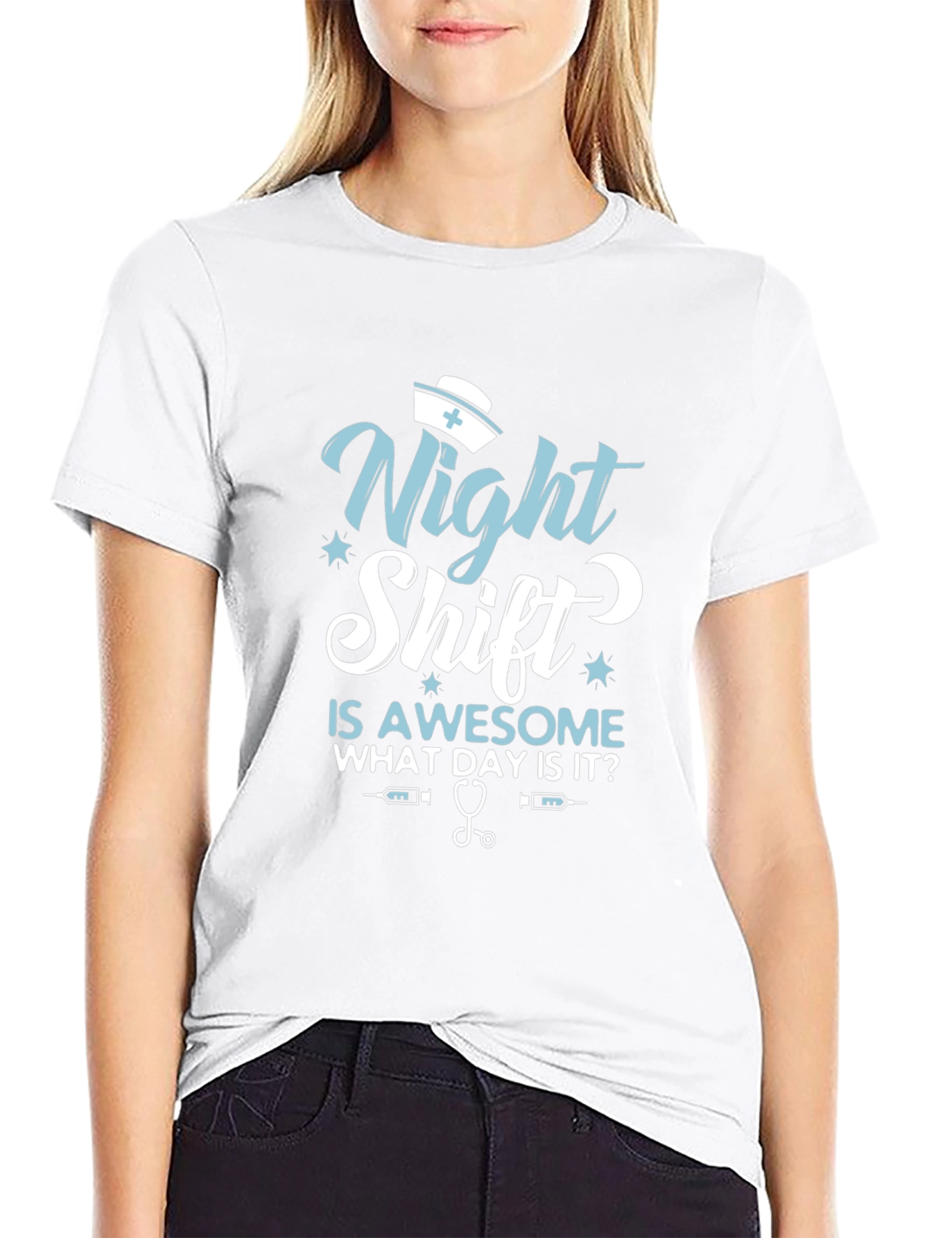 Night Shift Nurse T-Shirt - Awesome Day Tee