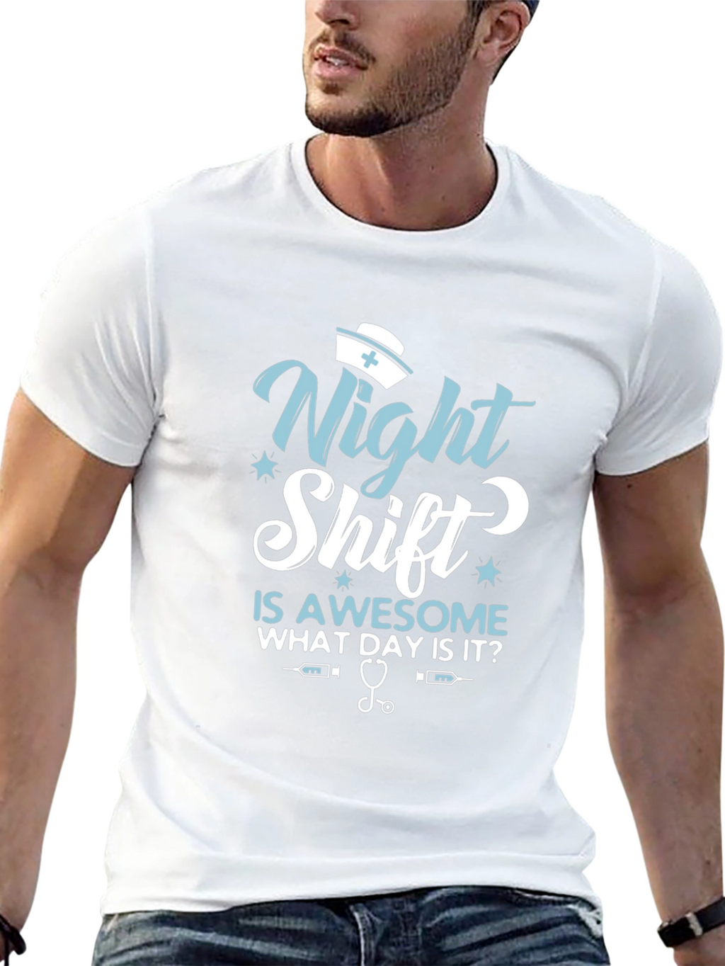 Night Shift Nurse T-Shirt - Awesome Day Tee