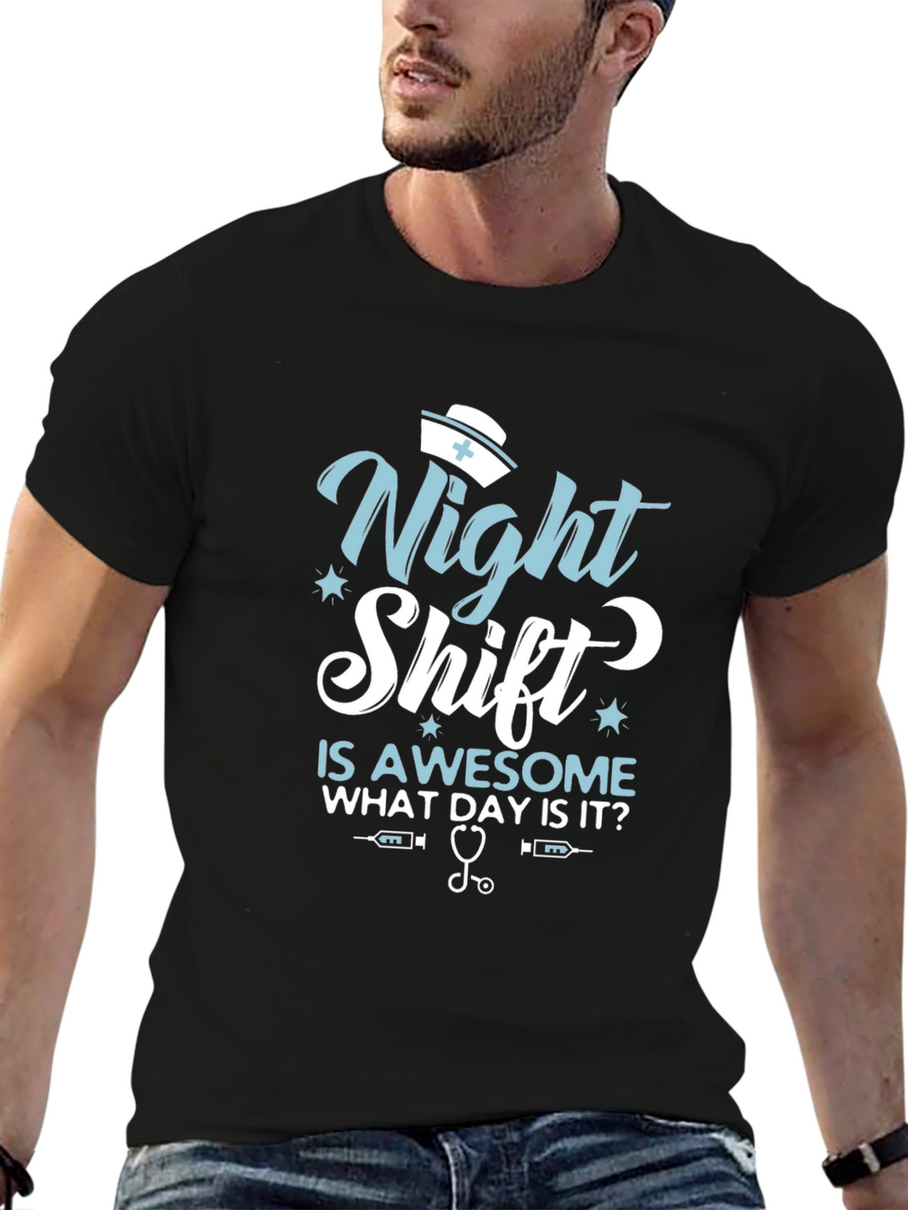 Night Shift Nurse T-Shirt - Awesome Day Tee
