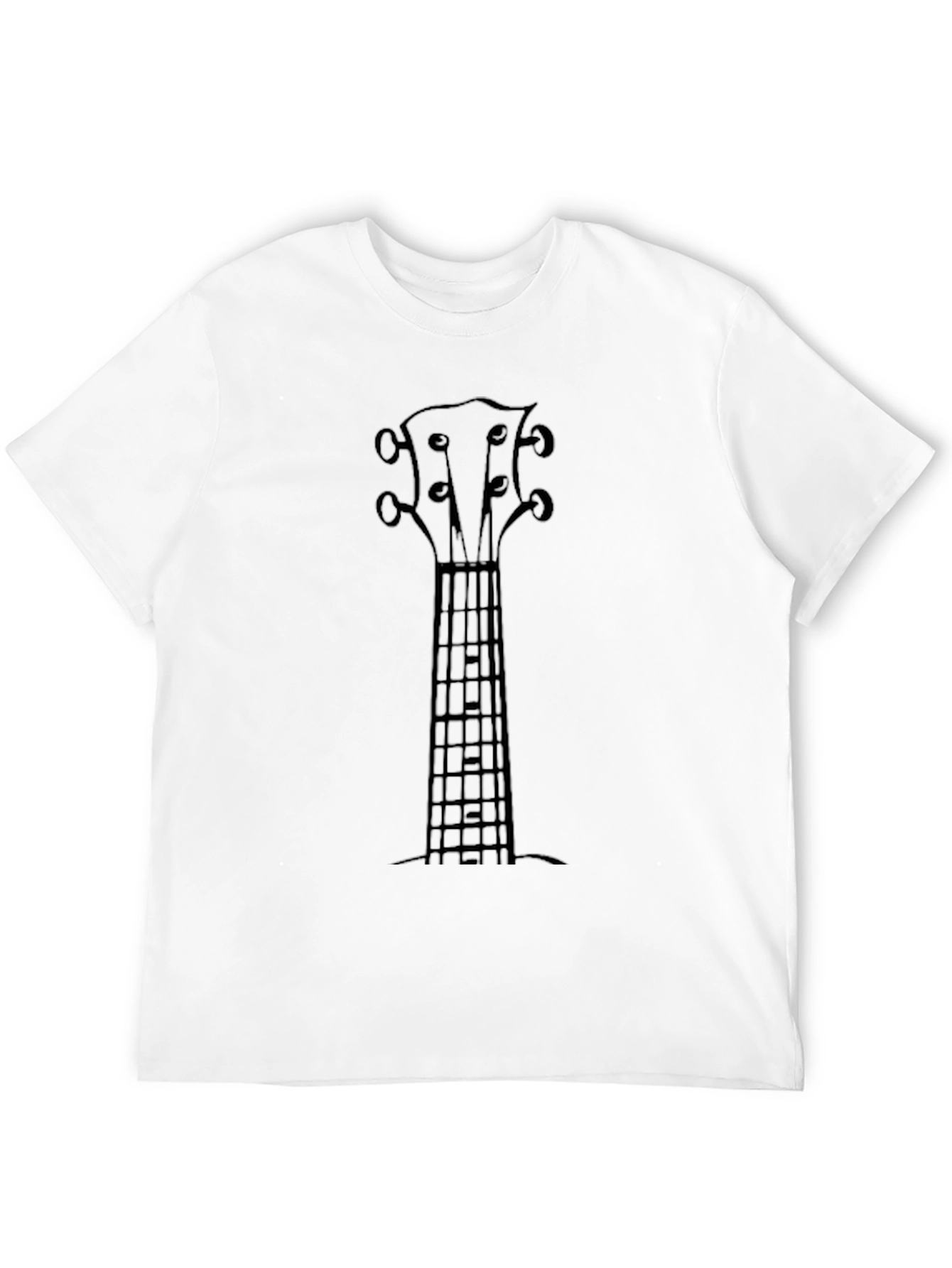 Ukulele Neck Graphic Tee - Musicians Black T-Shirt