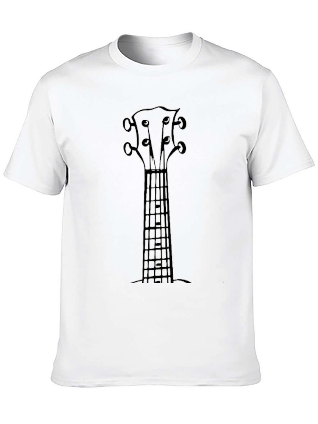 Ukulele Neck Graphic Tee - Musicians Black T-Shirt