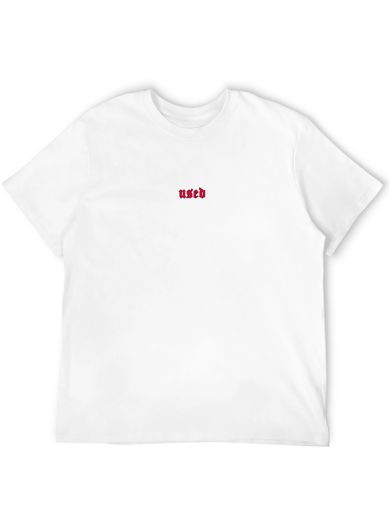 Used Text Graphic Black T-Shirt