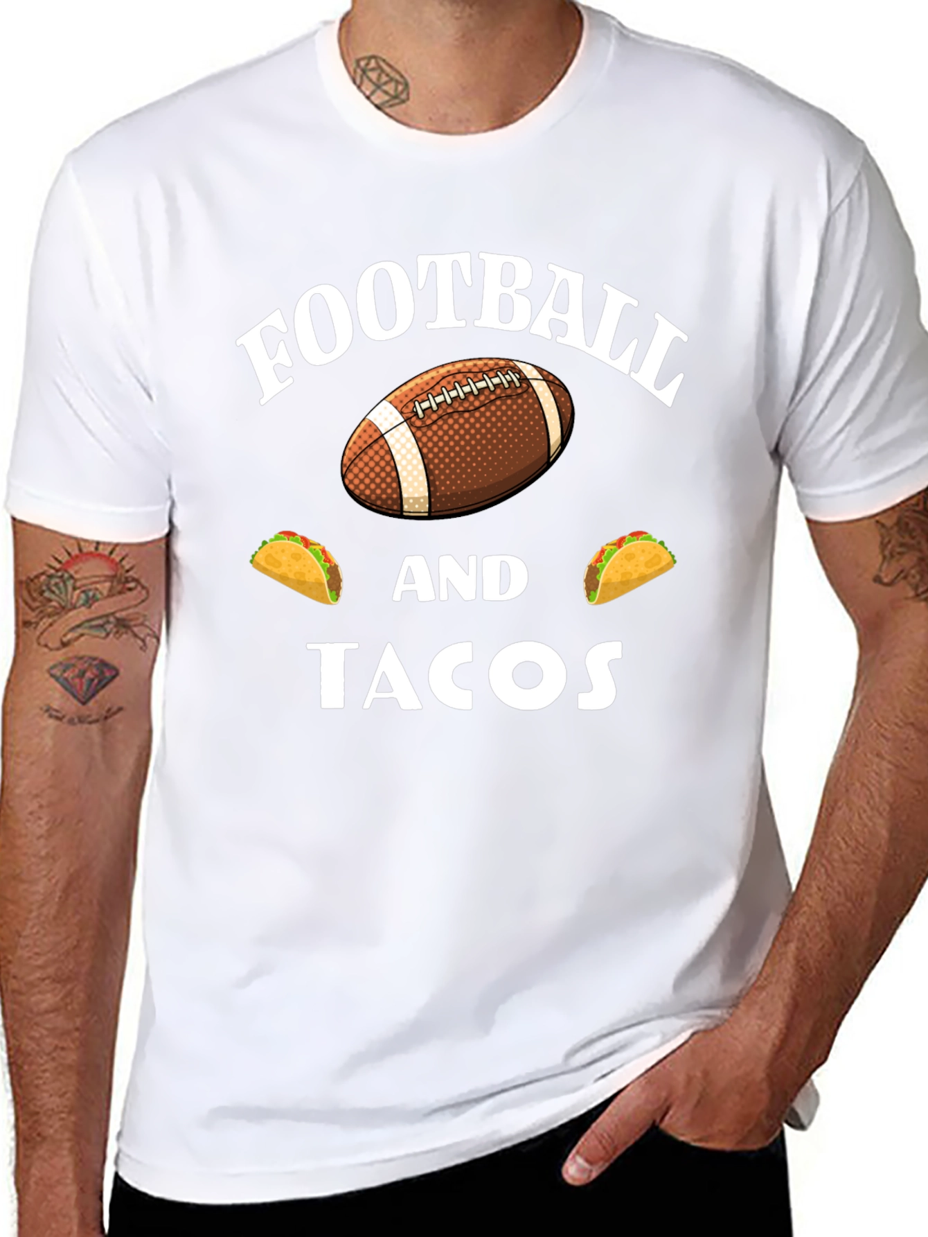Football and Tacos Graphic T-Shirt