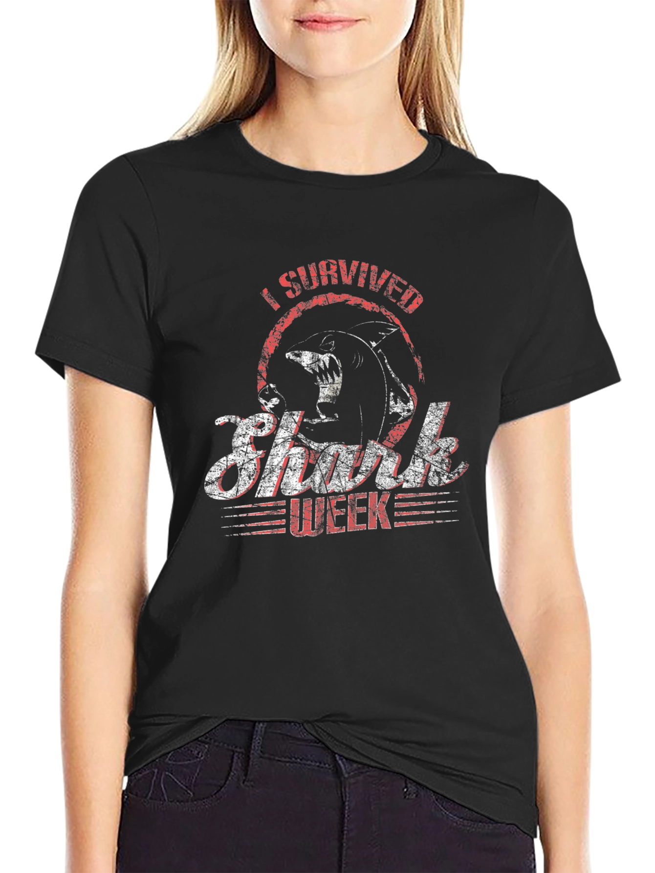 I Survived Shark Week Graphic T-Shirt
