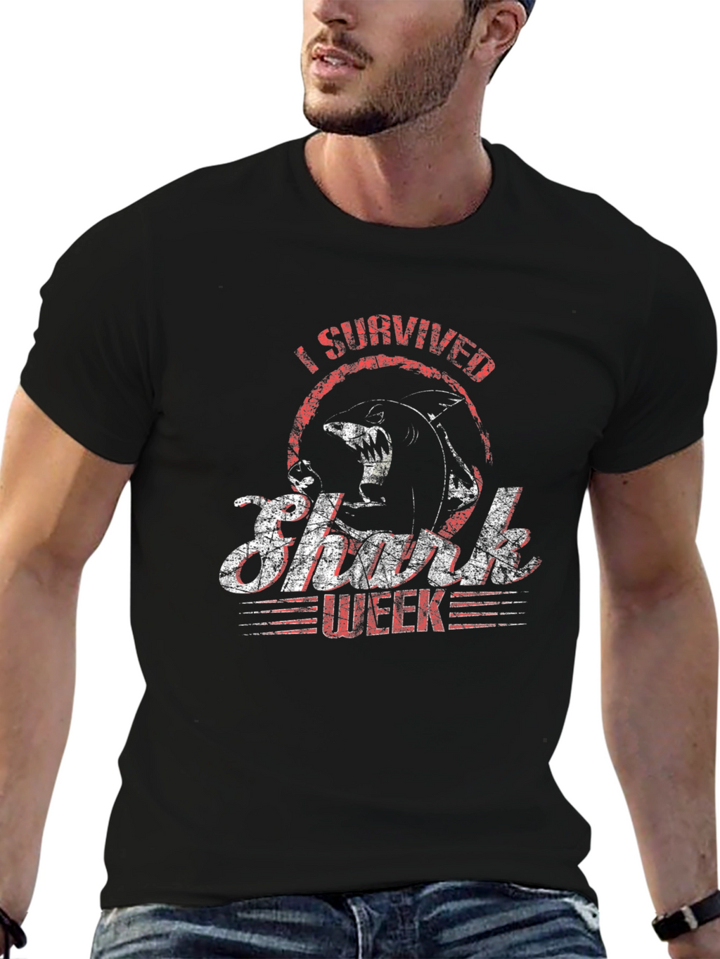 I Survived Shark Week Graphic T-Shirt