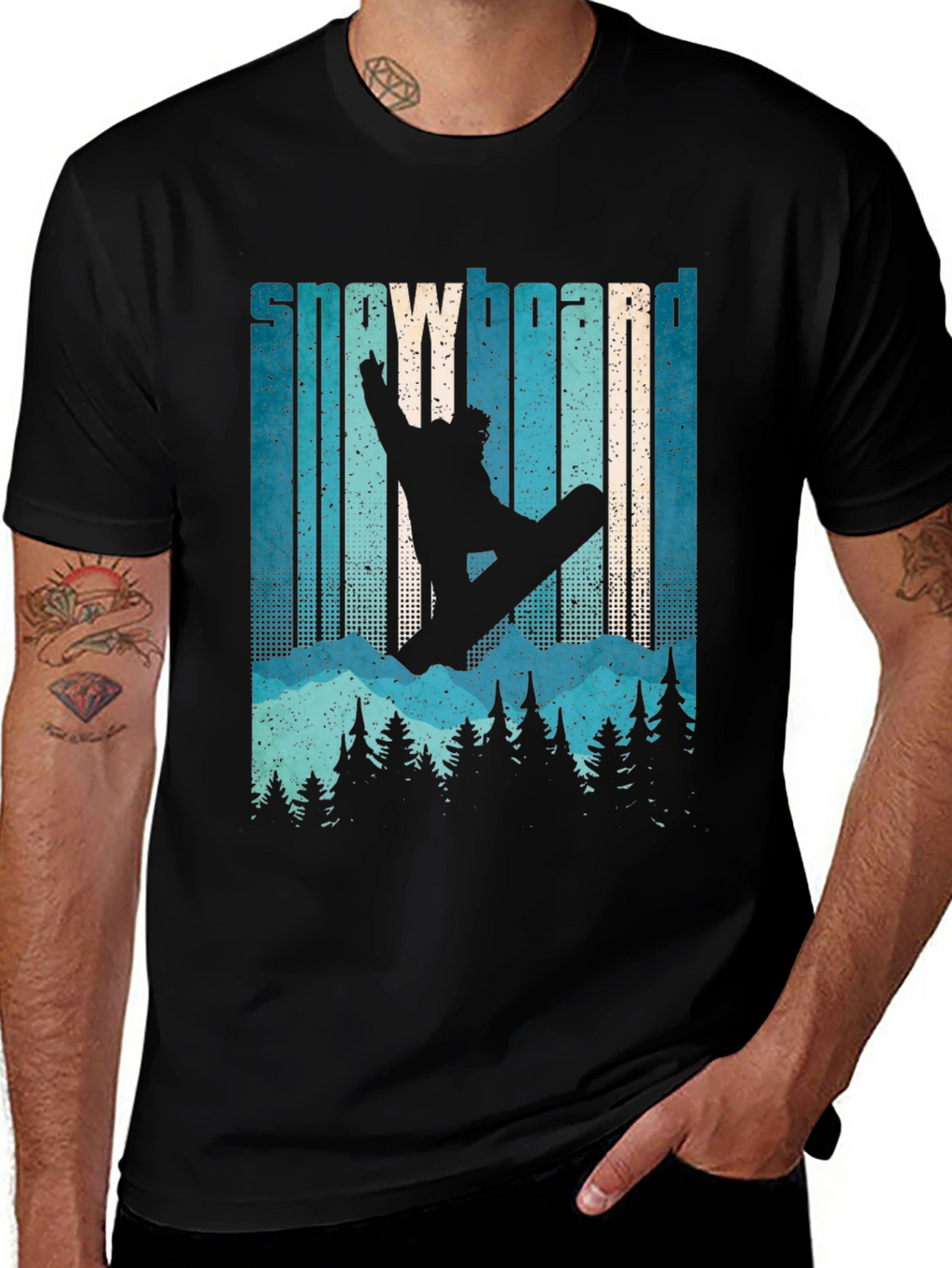 Snowboard Retro Graphic T-Shirt