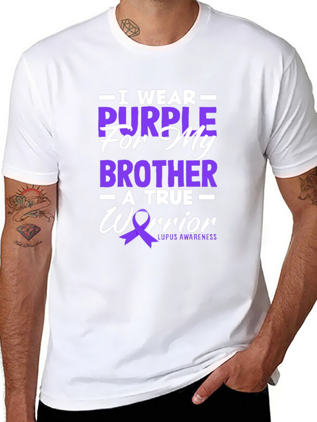 Purple Ribbon Lupus Awareness T-Shirt