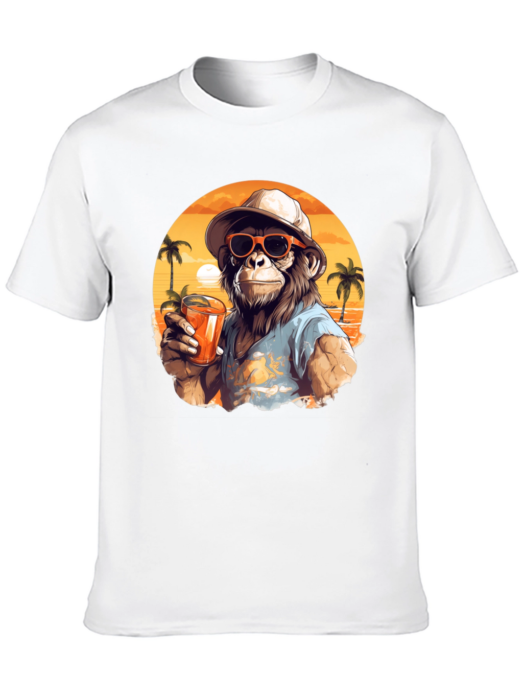 Tropical Monkey Graphic Tee - Island Vibes