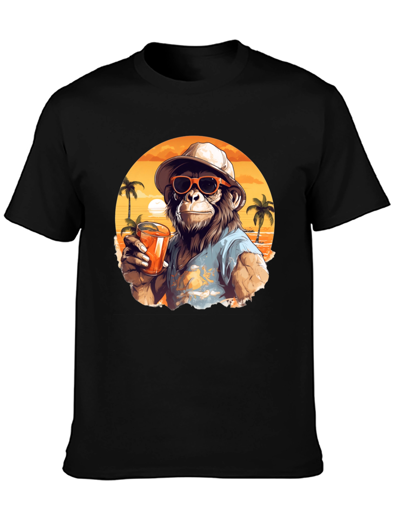 Tropical Monkey Graphic Tee - Island Vibes