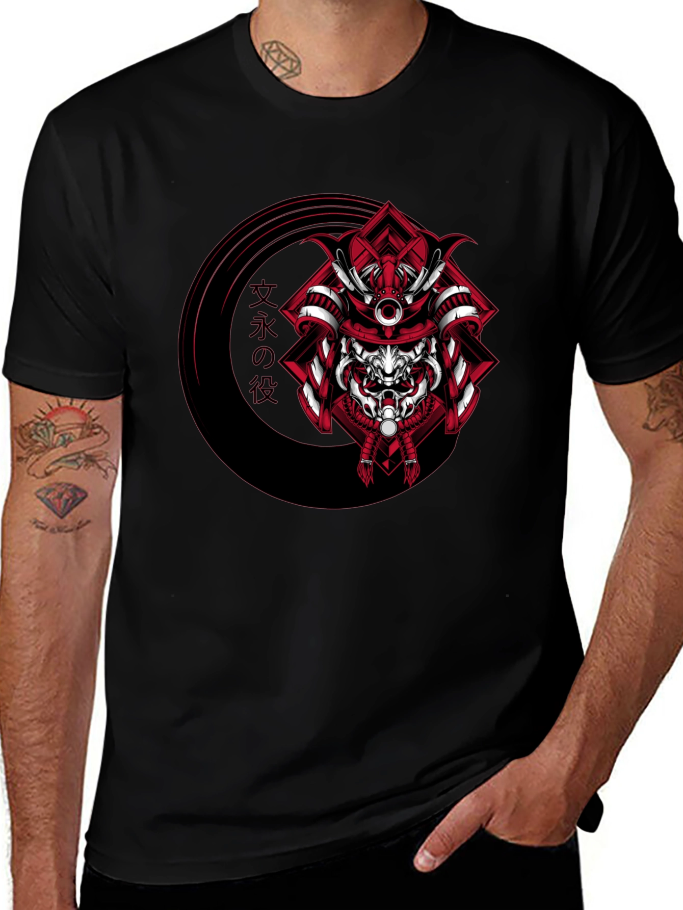 Samurai Graphic Tee - Japanese Warrior Style
