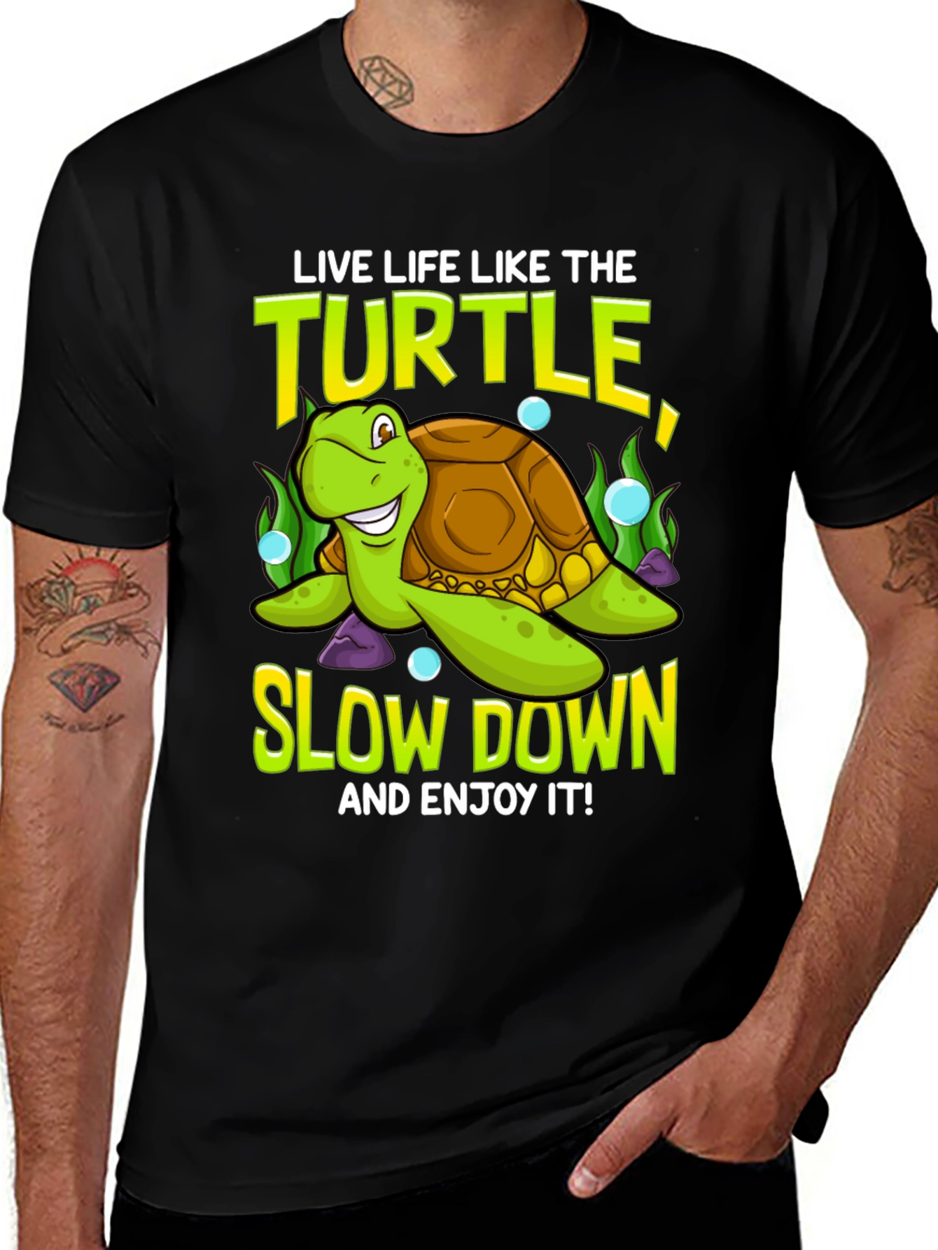 Live Like the Turtle Graphic T-Shirt