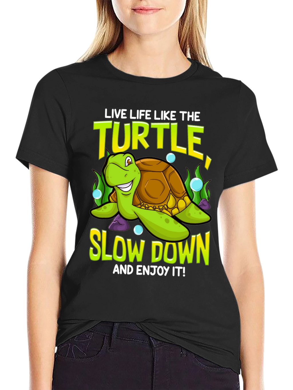 Live Like the Turtle Graphic T-Shirt