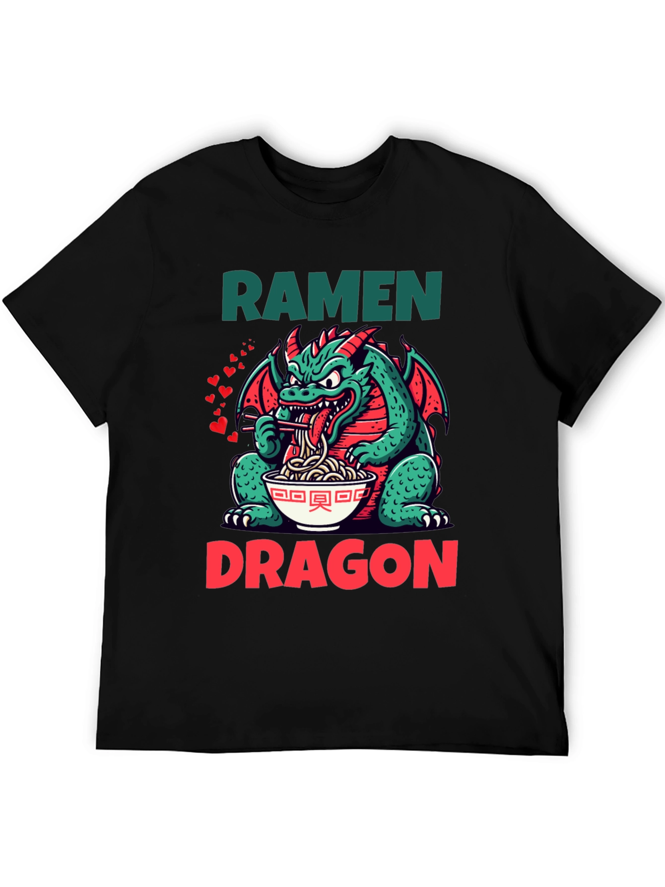 Ramen Dragon Graphic Tee - Funny Japanese Food Shirt