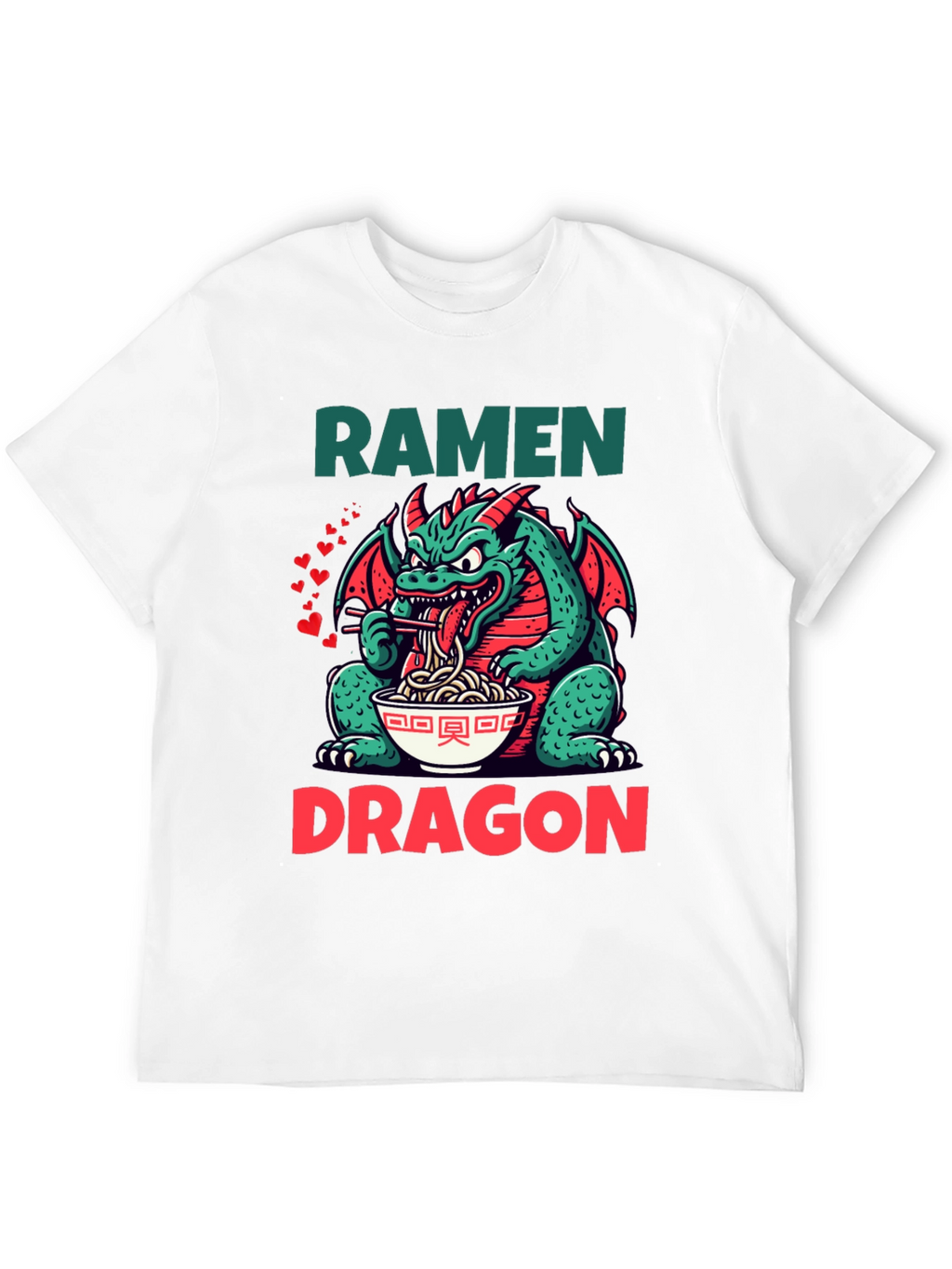 Ramen Dragon Graphic Tee - Funny Japanese Food Shirt