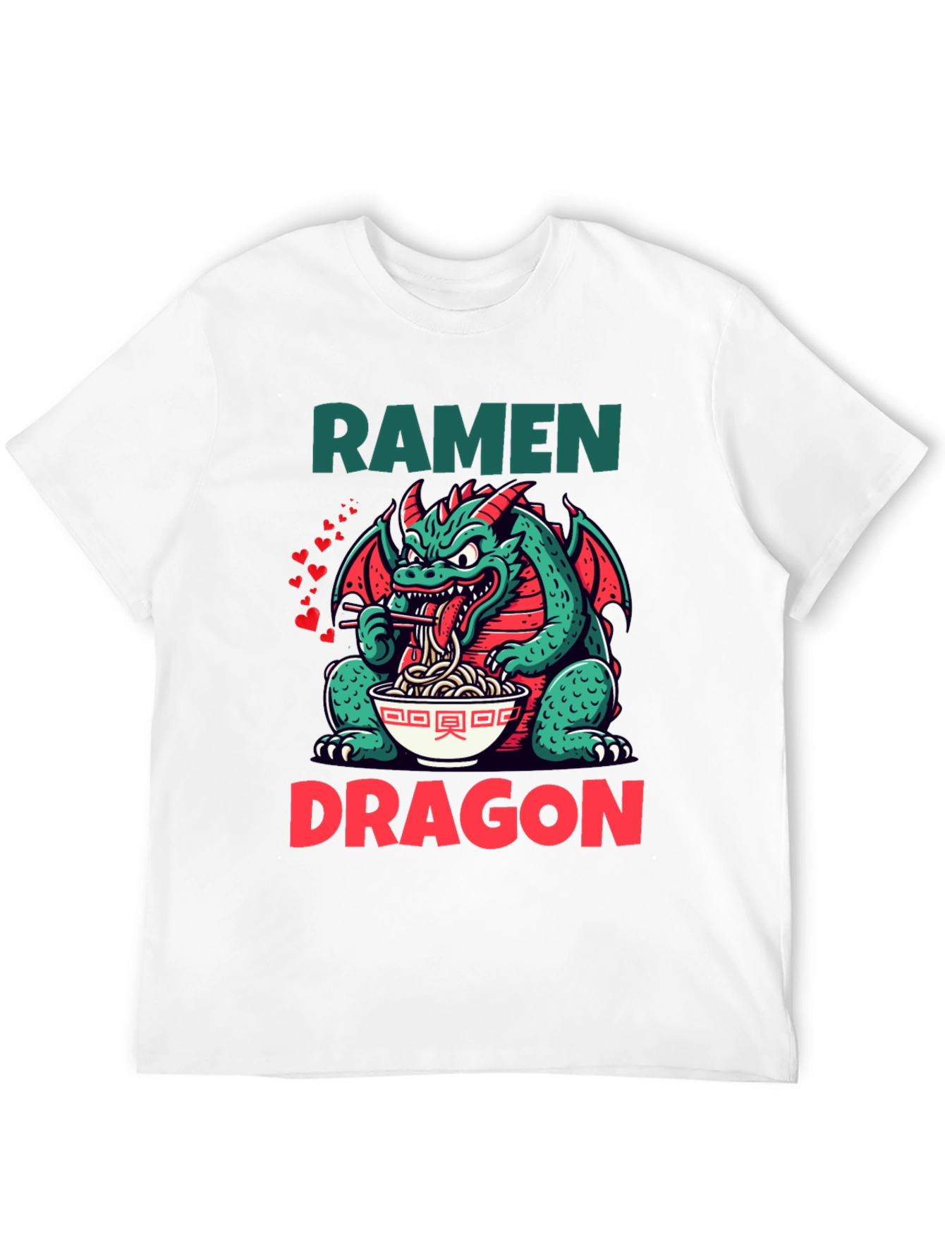 Ramen Dragon Graphic Tee - Funny Japanese Food Shirt