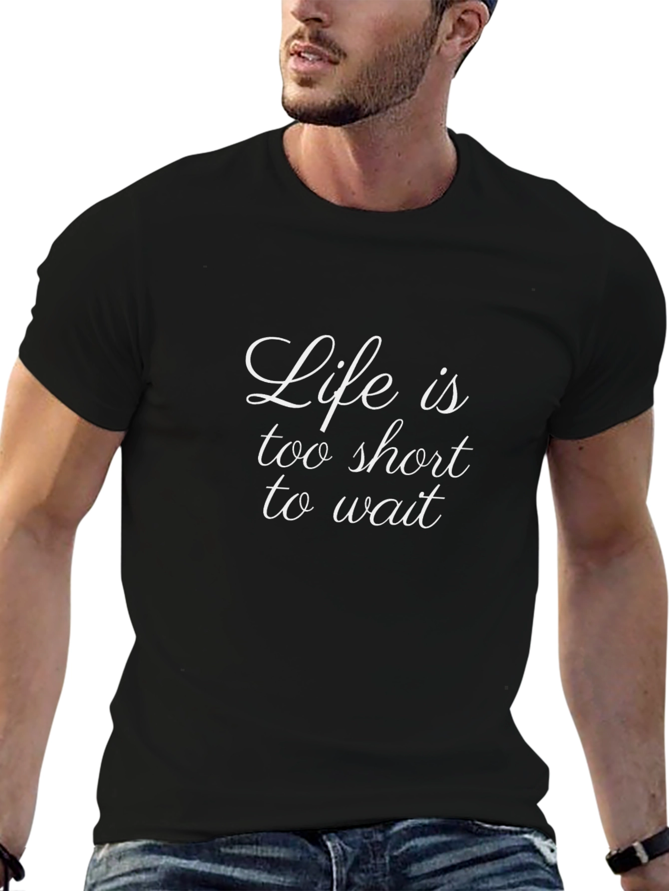 Life is too Short Black Graphic Tee