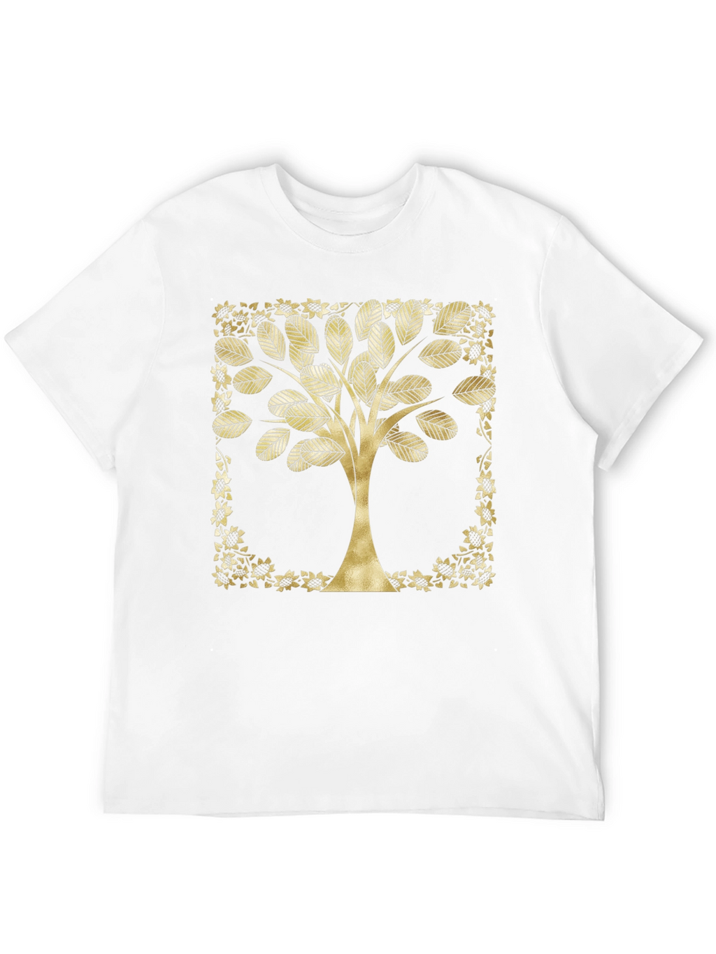 Golden Tree Graphic Black T-Shirt