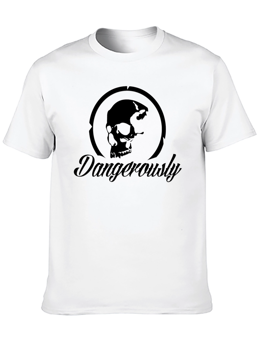 Skull Dangerously Graphic T-Shirt - Mens Black Tee