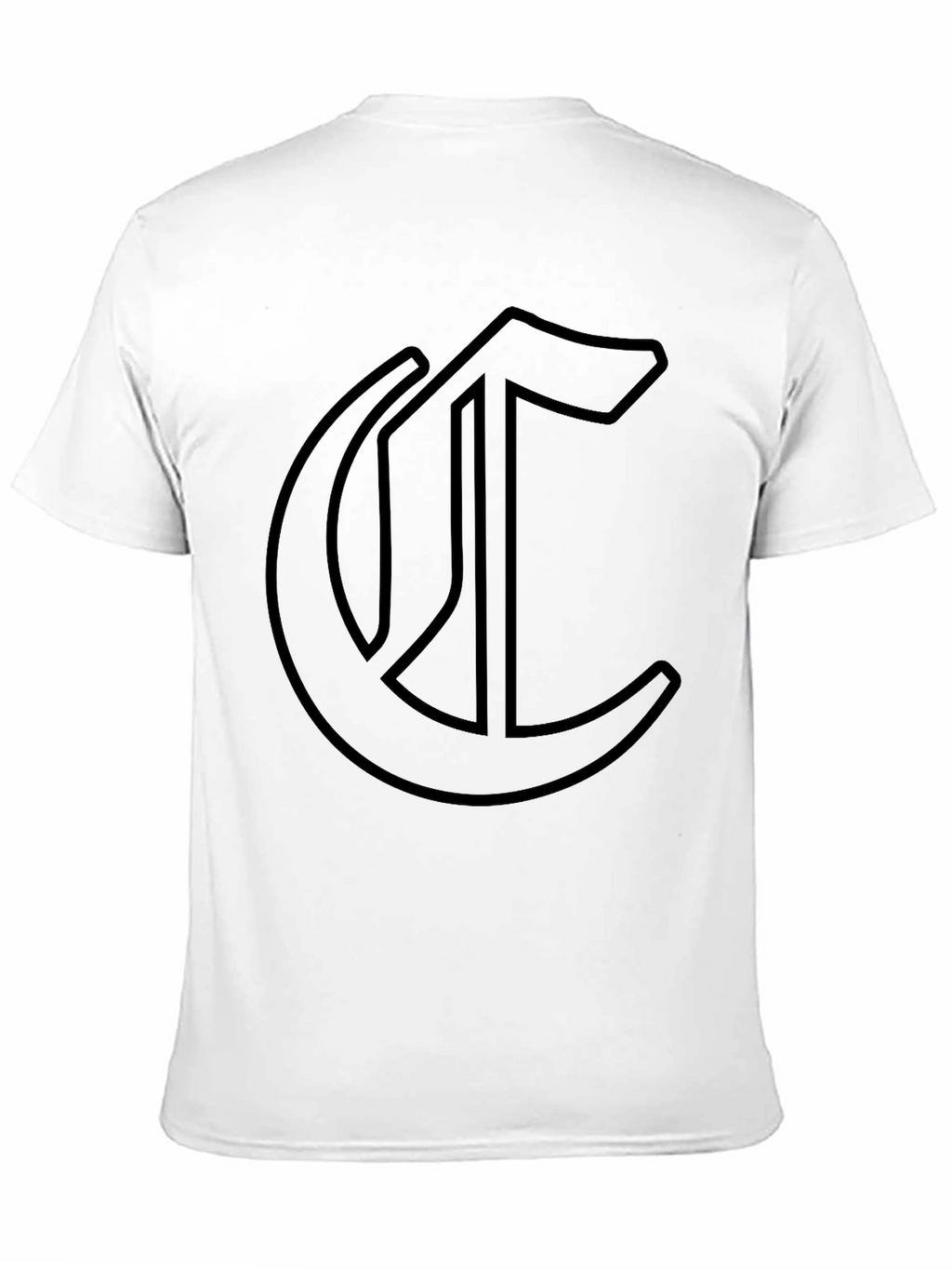 Gothic Initial Tee - Dark Aesthetic Cotton T-Shirt