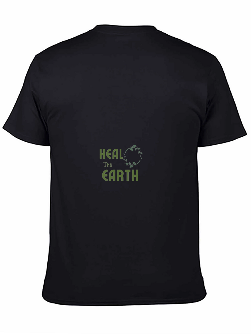 Heal The Earth Graphic Tee - Black Cotton T-Shirt