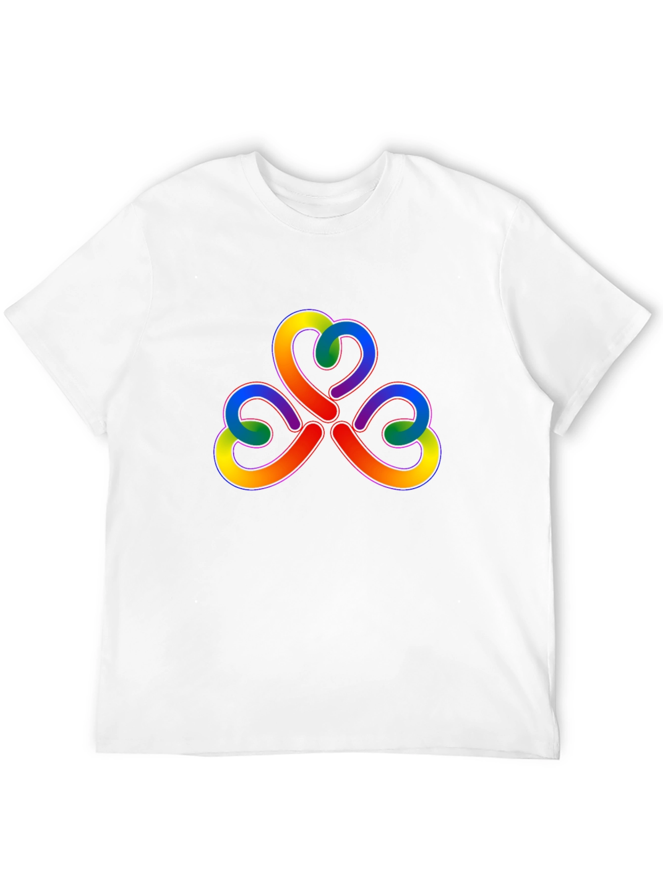 Rainbow Trefoil Knot Graphic Tee