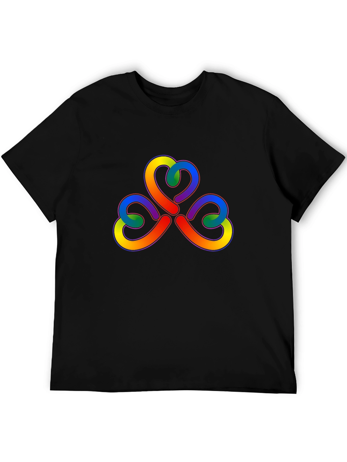 Rainbow Trefoil Knot Graphic Tee