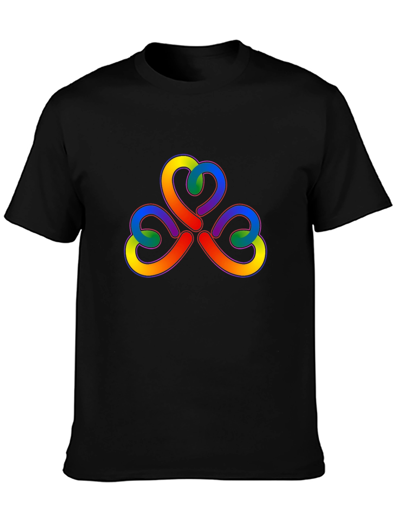 Rainbow Trefoil Knot Graphic Tee