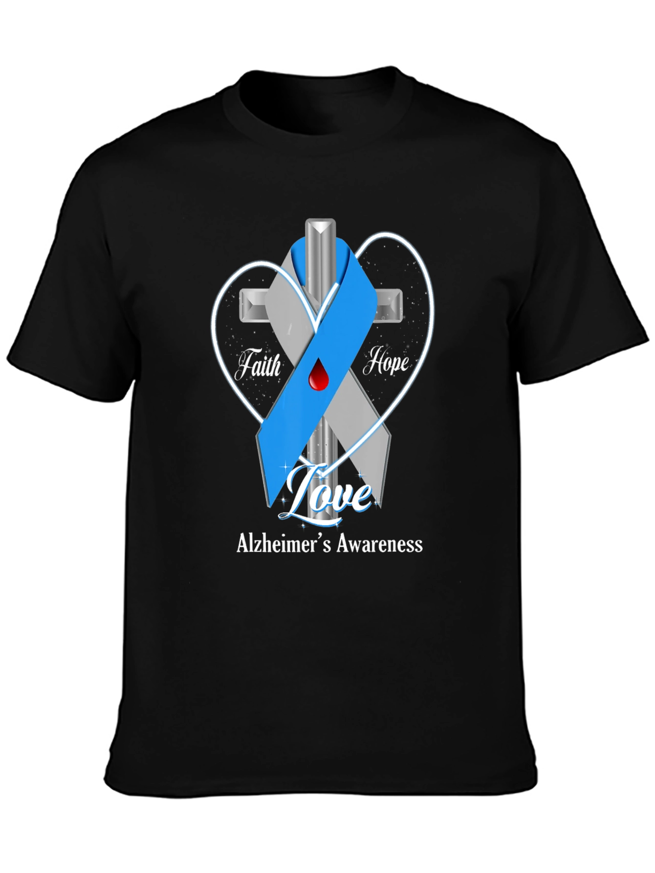 Alzheimers Awareness T-Shirt: Faith Hope Love