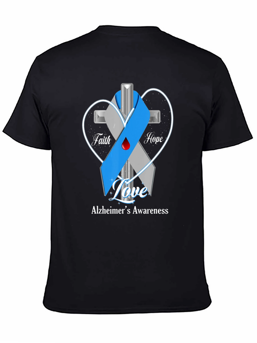 Alzheimers Awareness T-Shirt: Faith Hope Love