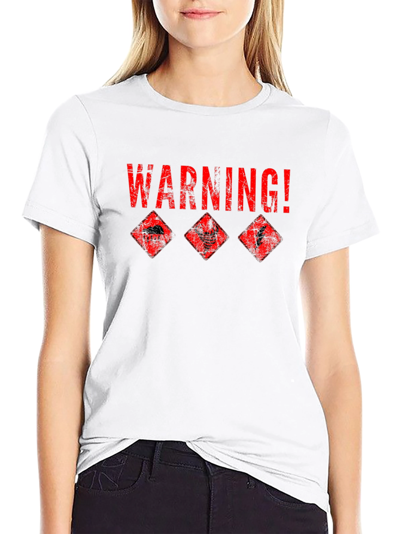 Warning! Weather Hazard Graphic T-Shirt