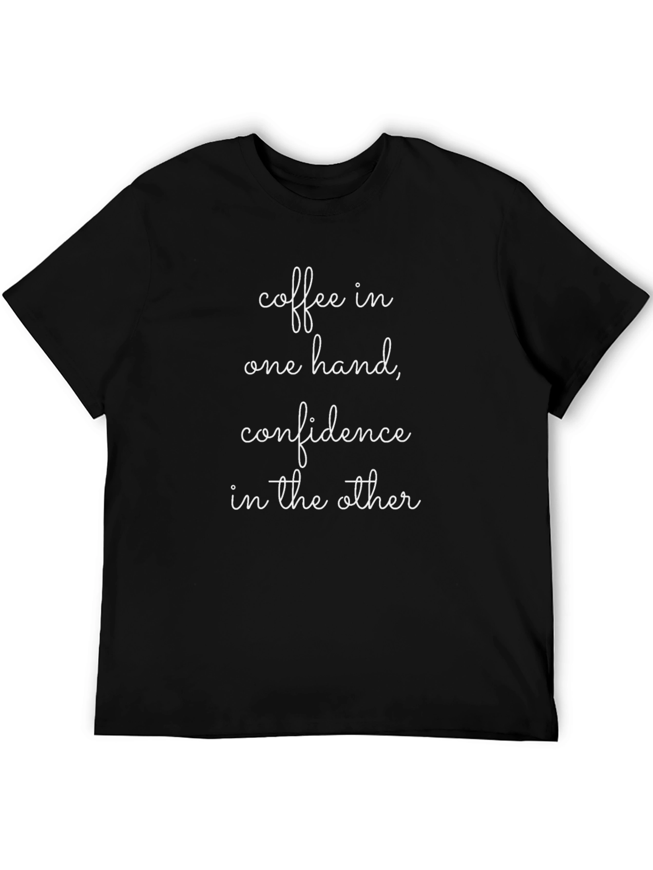 Coffee & Confidence Black Graphic Tee