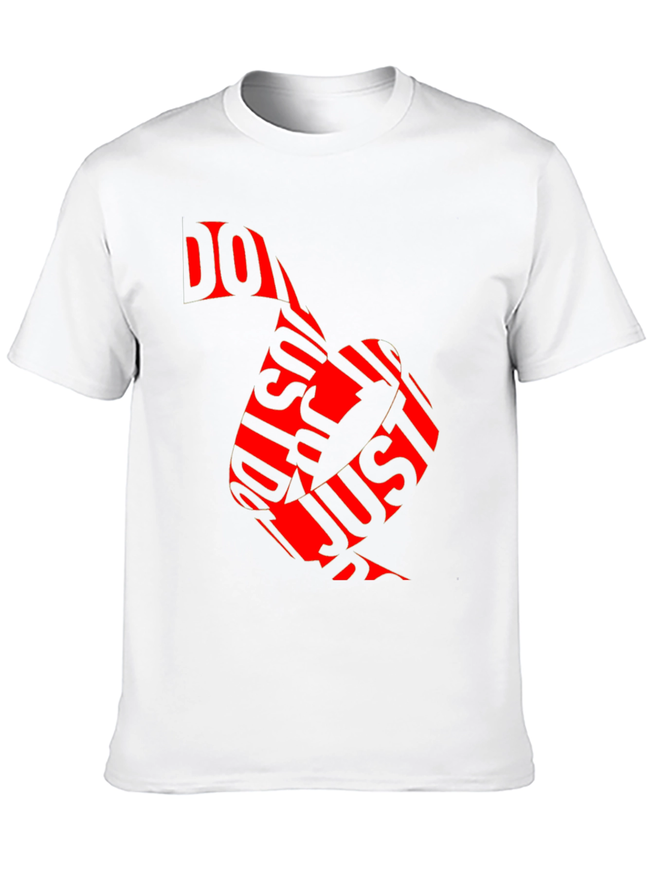 Just Do It Red Graphic Print Black T-Shirt