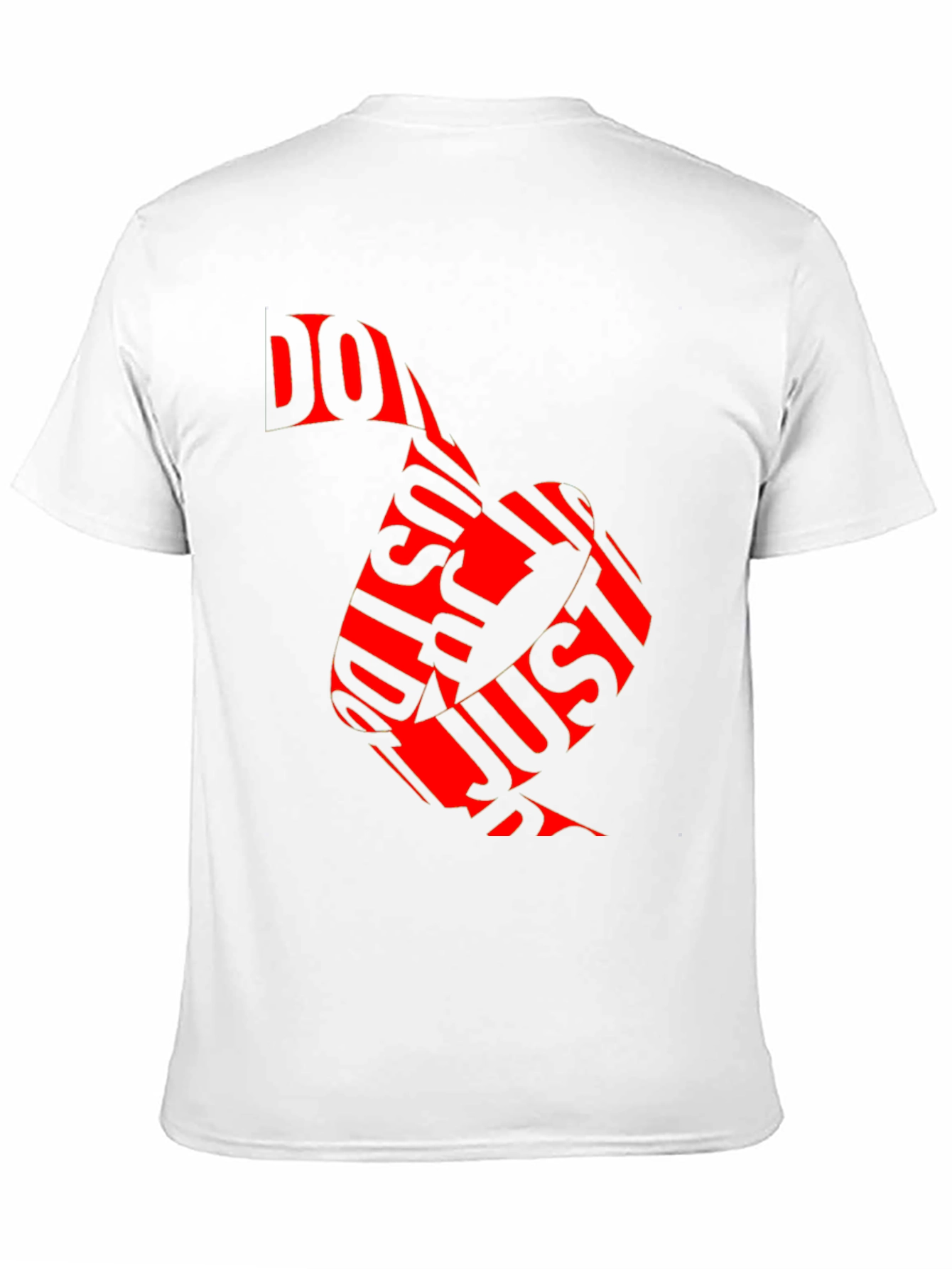 Just Do It Red Graphic Print Black T-Shirt