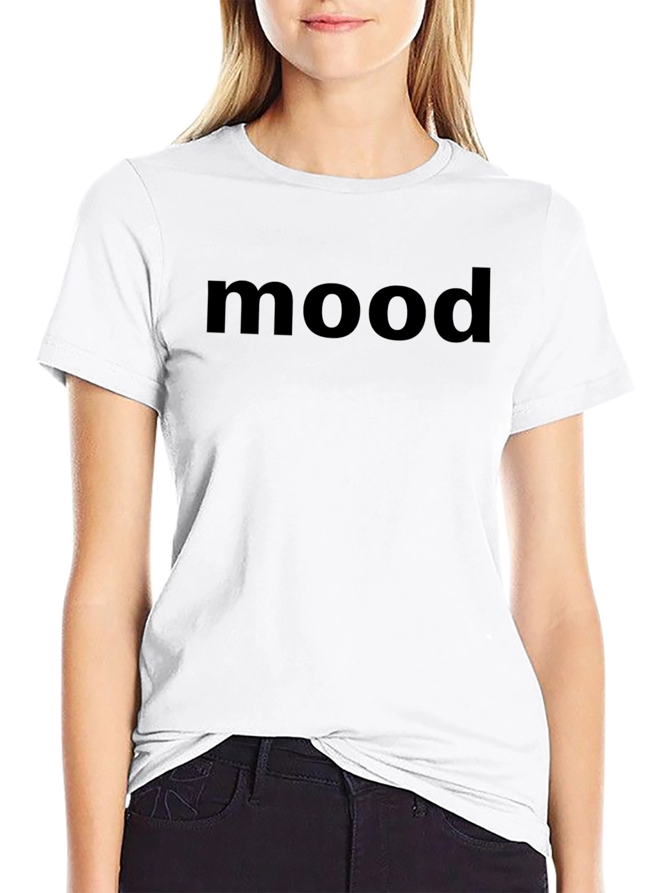 Mood Graphic Print Black T-Shirt