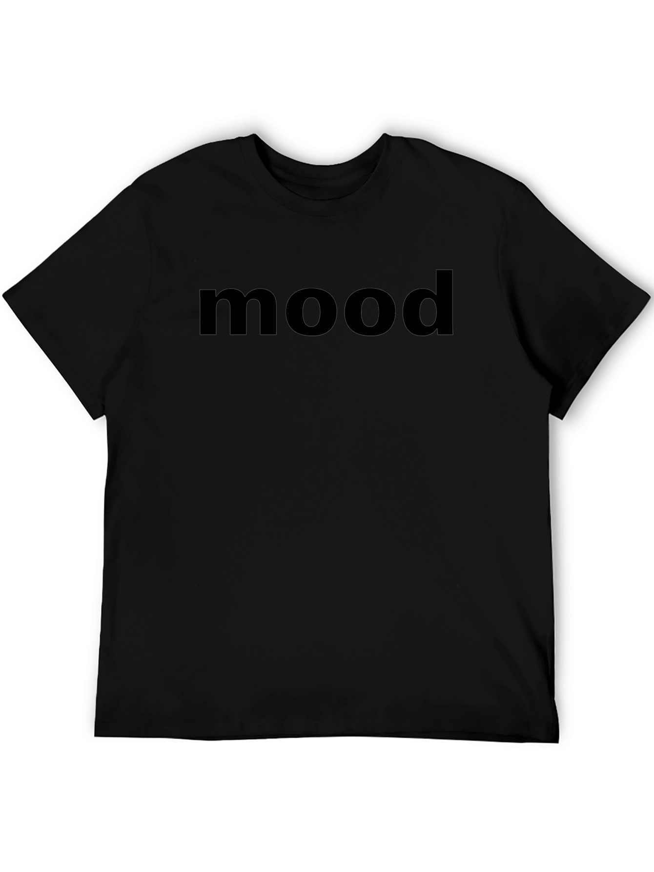 Mood Graphic Print Black T-Shirt