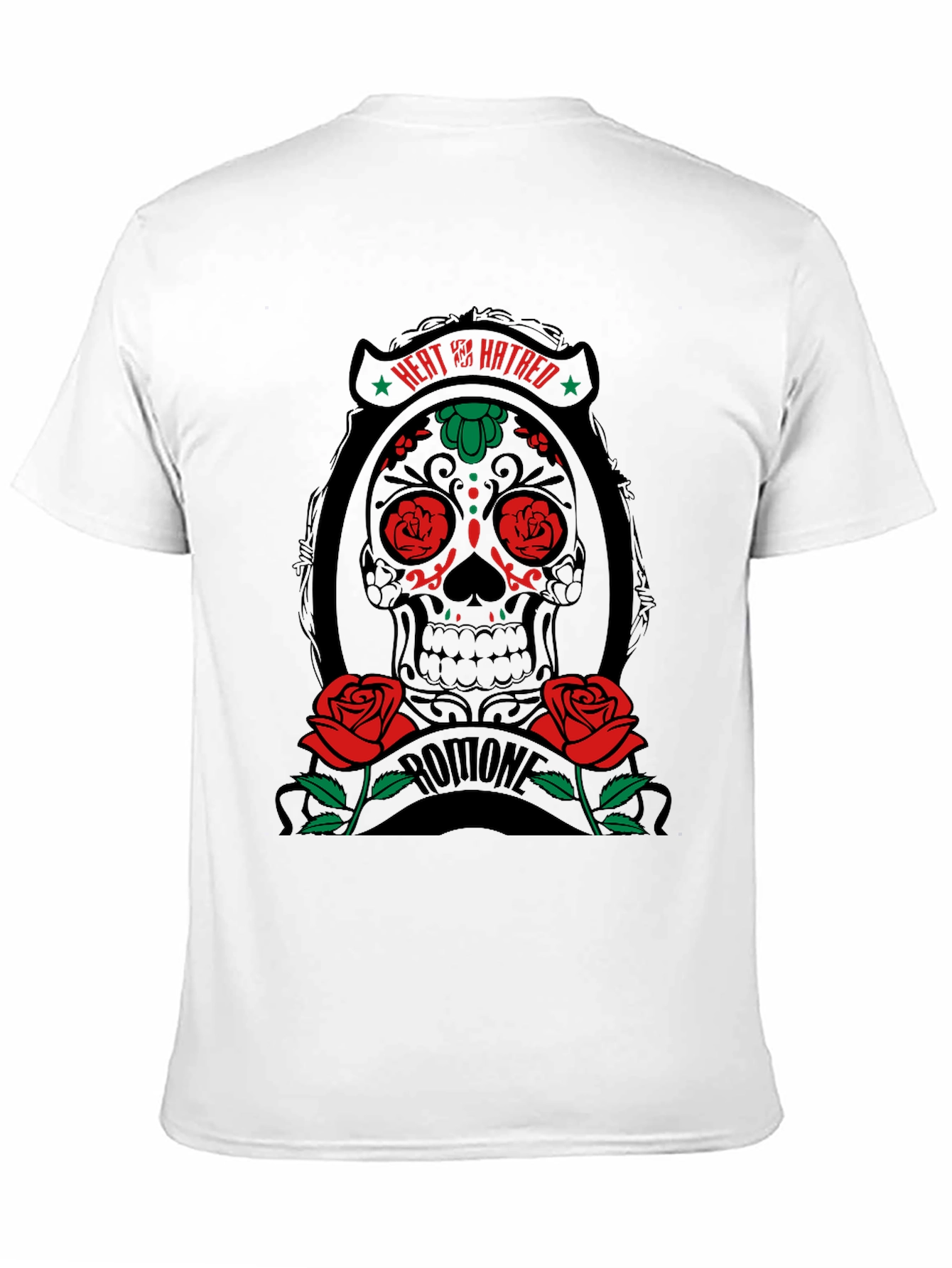 Heat & Hatred Skull Graphic Tee - Black
