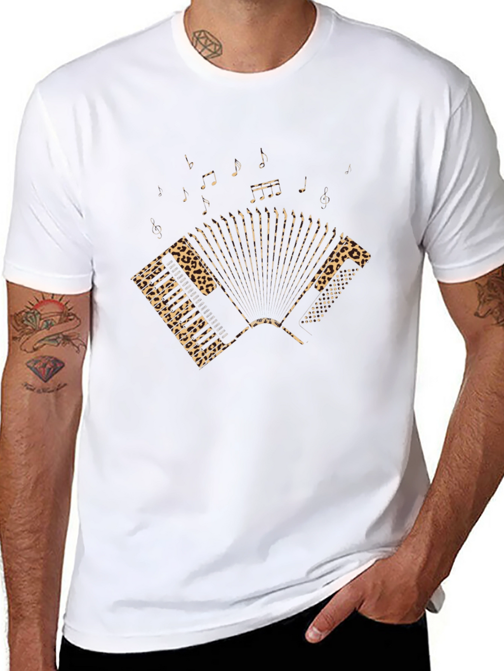 Black Accordion Graphic Tee