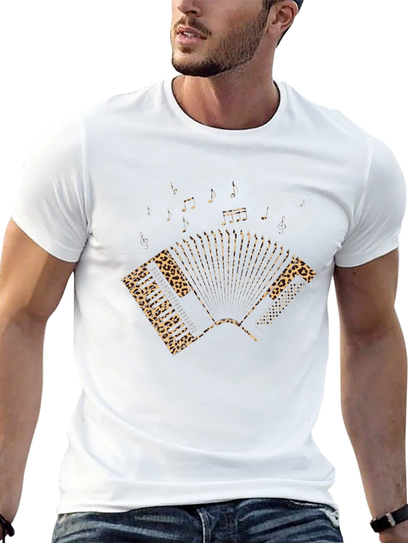 Black Accordion Graphic Tee