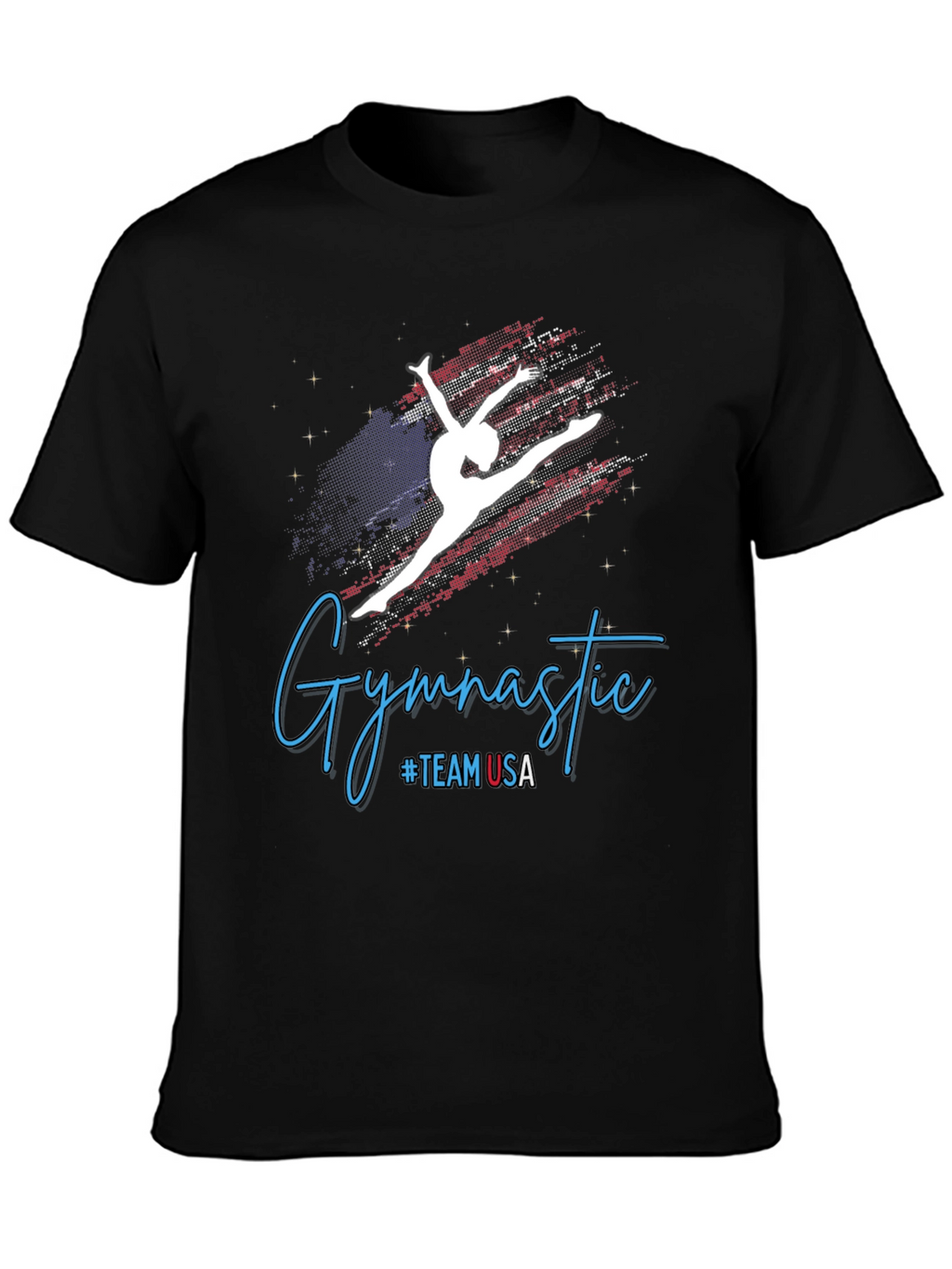 Gymnastic #TEAMUSA Black T-Shirt