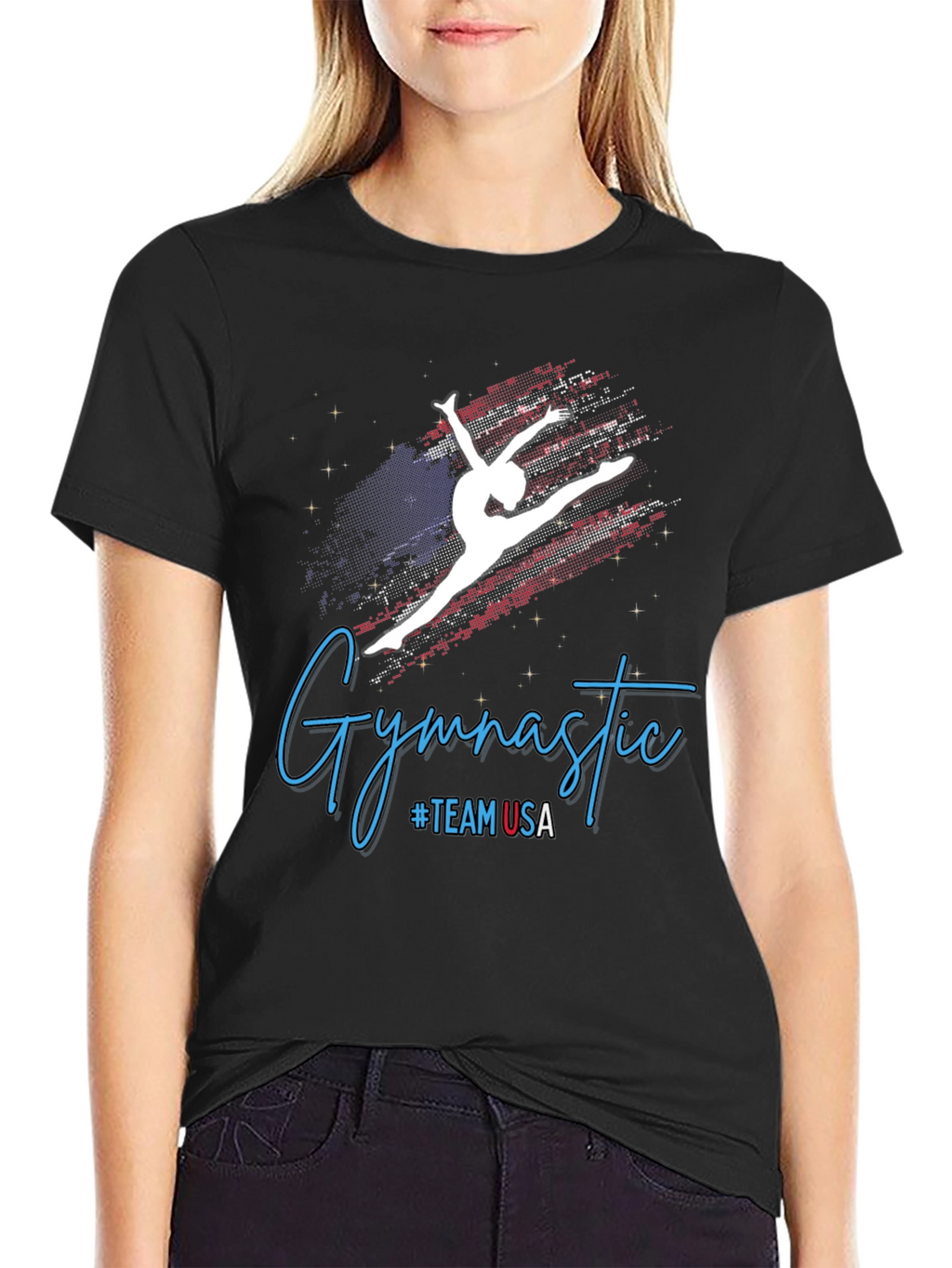 Gymnastic #TEAMUSA Black T-Shirt