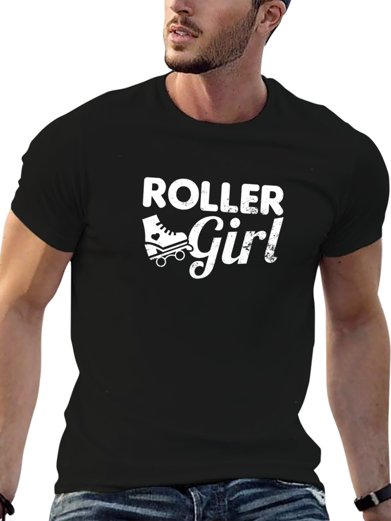 Roller Girl T-Shirt - Black Graphic Tee