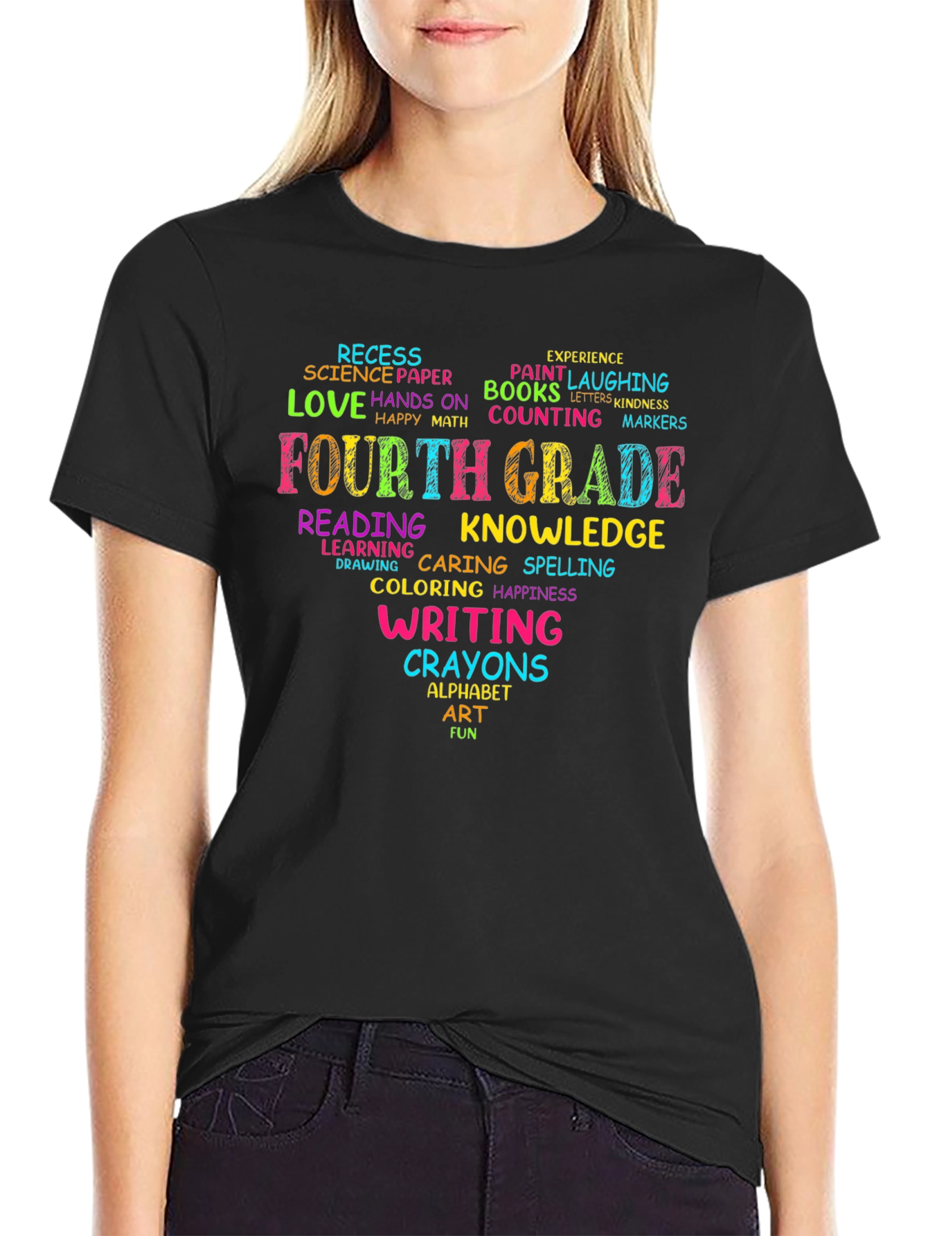 Fourth Grade Teacher Appreciation Heart T-Shirt