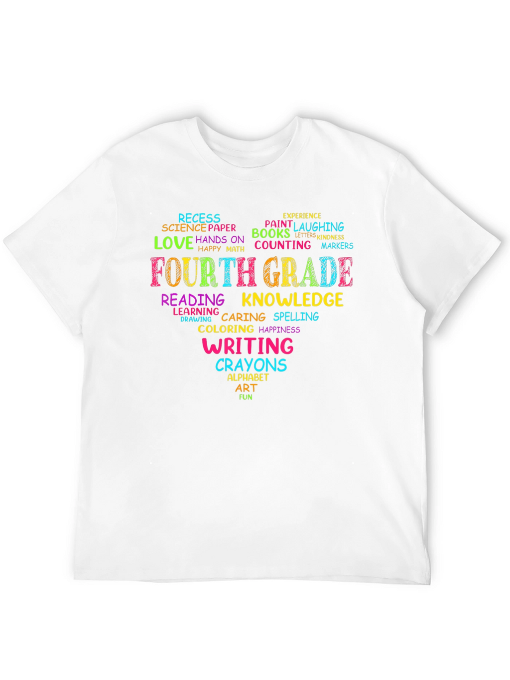 Fourth Grade Teacher Appreciation Heart T-Shirt