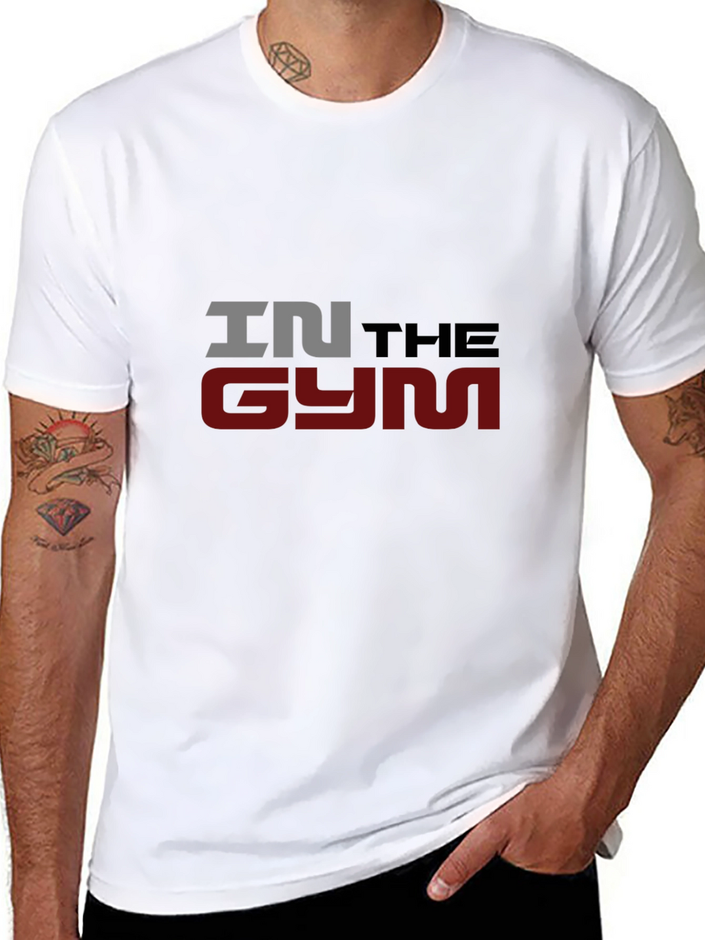 In The Gym Mens Black Graphic T-Shirt