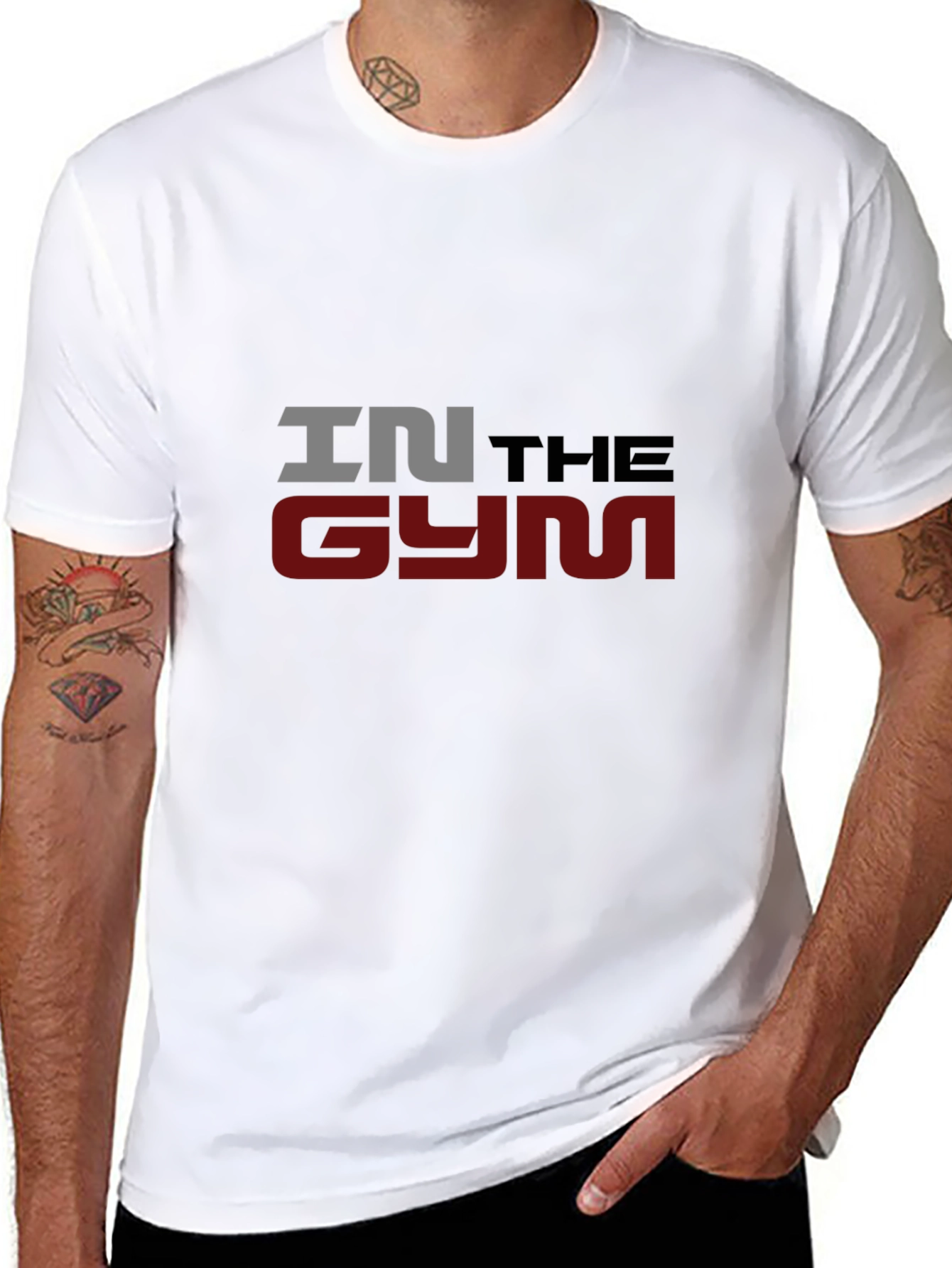 In The Gym Mens Black Graphic T-Shirt