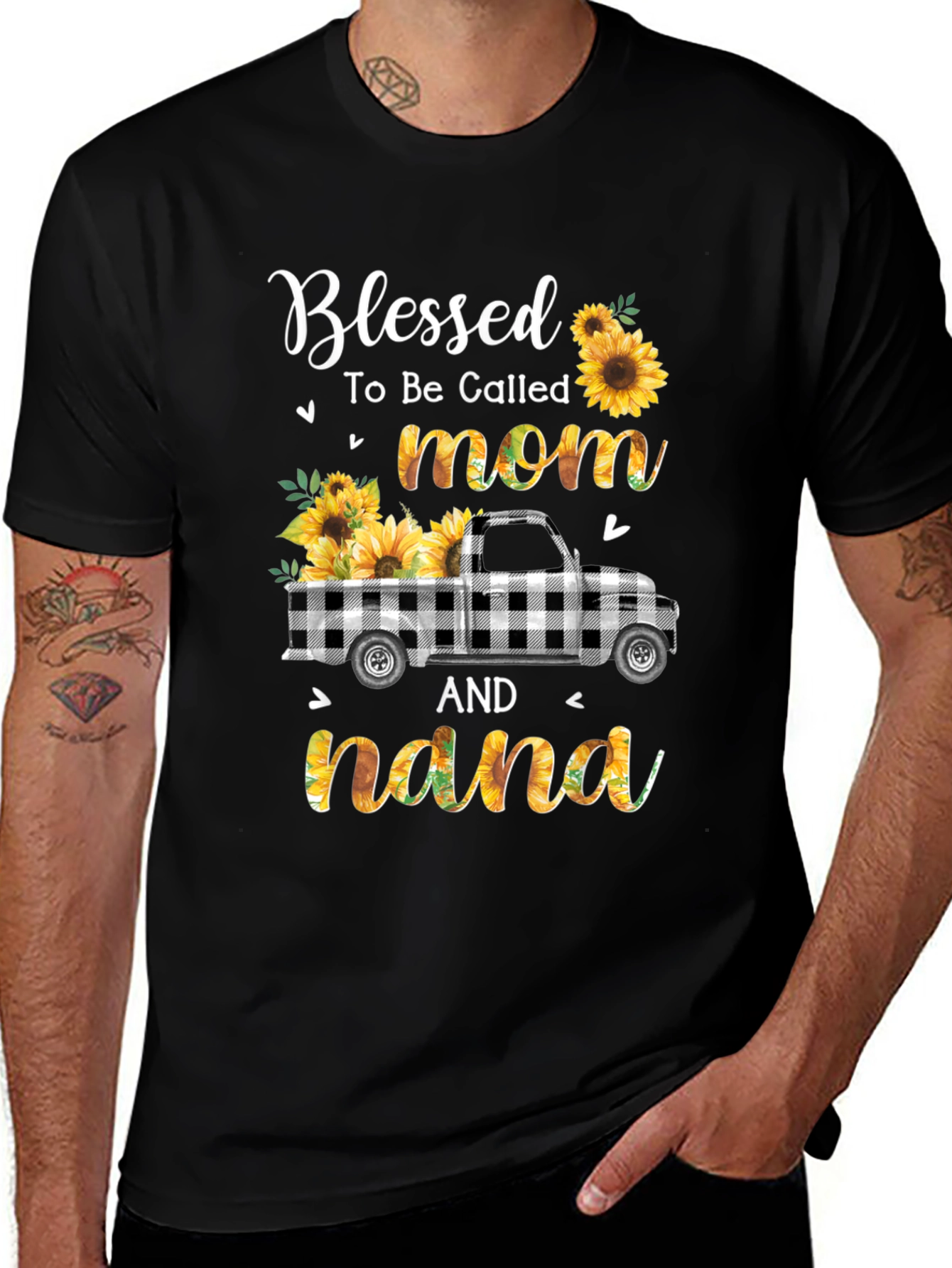 Blessed Mom & Nana Sunflower Truck T-Shirt