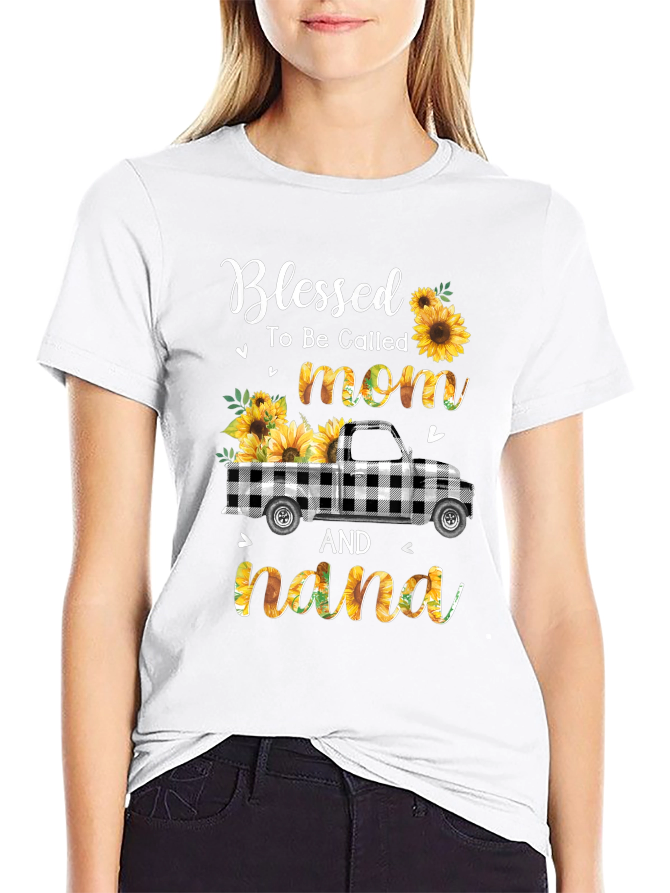 Blessed Mom & Nana Sunflower Truck T-Shirt